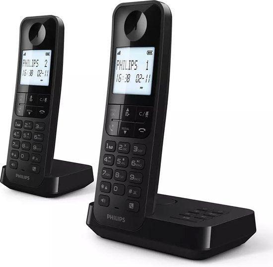 2dekans | Philips Draadloze Telefoon D2752B/12 - DECT - 2, Telecommunicatie, Vaste telefoons | Handsets en Draadloos, Zo goed als nieuw