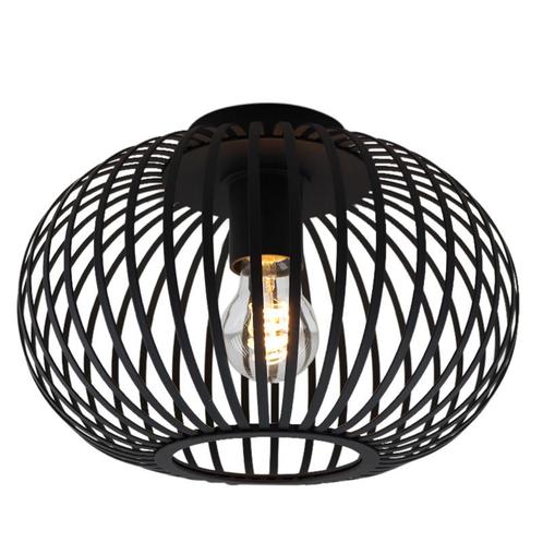 Zwarte plafonniere Lieve, Rond, klein, Huis en Inrichting, Lampen | Plafondlampen, Nieuw, Metaal, Ophalen of Verzenden