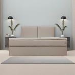 Boxspring Detroit - Chenillestof - Incl. Opbergruimte - Beig, Verzenden, Nieuw