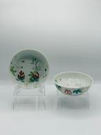 Pair of Chinese Famille-Rose “Pomegranate and Bamboo” Bowls