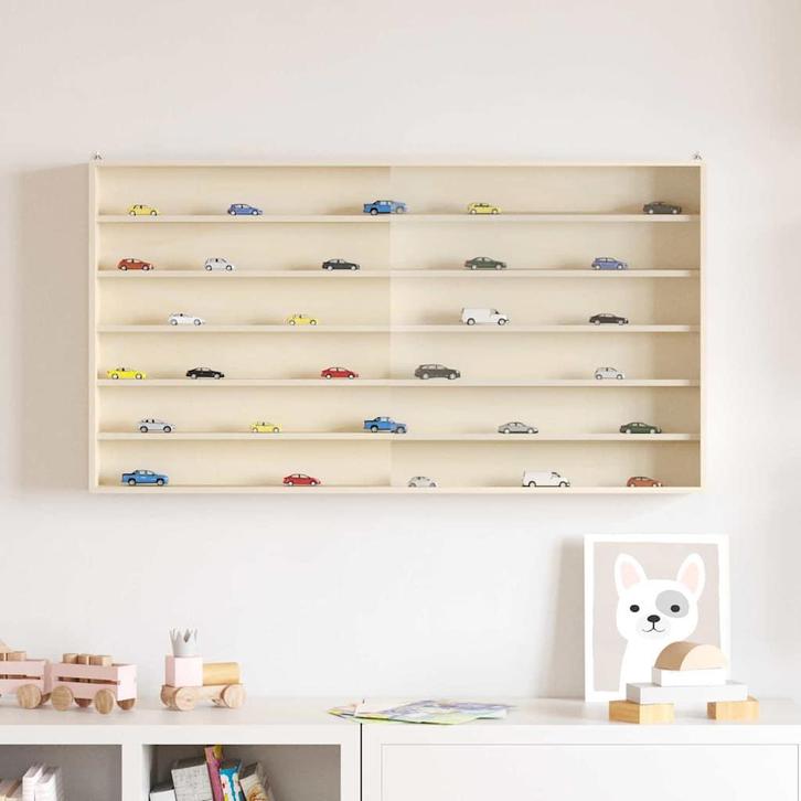 vidaXL Houten verzameldisplaycase Bruin 100 x 8,5 x 54 cm, Huis en Inrichting, Woonaccessoires | Wandplanken en Boekenplanken