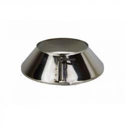 Rookkanaal RVS, stormkraag,  Ø400., Huis en Inrichting, Kachels, Ophalen of Verzenden