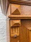 eiken kast met 1 deur, 1 lade en planken, transport mogelijk