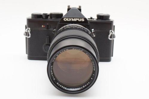 Olympus OM-1 black + Zuiko 4/75-150mm READ Single lens, Audio, Tv en Foto, Fotocamera's Analoog