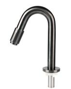 Differnz koudwaterkraan - gebogen - 19 cm - gun metal, Ophalen of Verzenden, Nieuw, Kraan