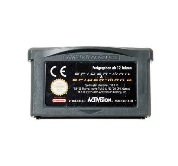 Spider-man + Spider-man 2 [Gameboy Advance], Spelcomputers en Games, Games | Nintendo Game Boy, Zo goed als nieuw, Ophalen of Verzenden