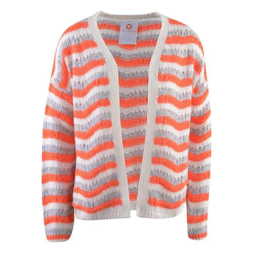 Heartkiss • oranje gestreept vest • S/M, Kleding | Dames, Truien en Vesten, Oranje, Nieuw, Maat 38/40 (M), Verzenden