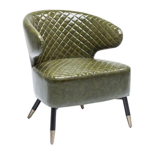 *WOONWINKEL* Kare Design Cocktail Vintage Groene Fauteuil, Huis en Inrichting, Fauteuils, Nieuw, Leer, Verzenden