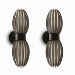 Herstal - Wandlamp (2) - Antenne - Zwart/gerookt - Glas,