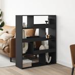 vidaXL Kamerscherm 100x33x125,5 cm bewerkt hout zwart, Verzenden, Nieuw, Overige houtsoorten