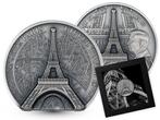 Zilveren munt  Historische monumenten - Eiffeltoren -, Postzegels en Munten, Munten en Bankbiljetten | Verzamelingen, Verzenden