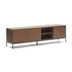 *WOONWINKEL* Kave Home Vedrana Design Tv-meubel Hoog Walnoot, Huis en Inrichting, Kasten | Televisiemeubels, Verzenden, Nieuw