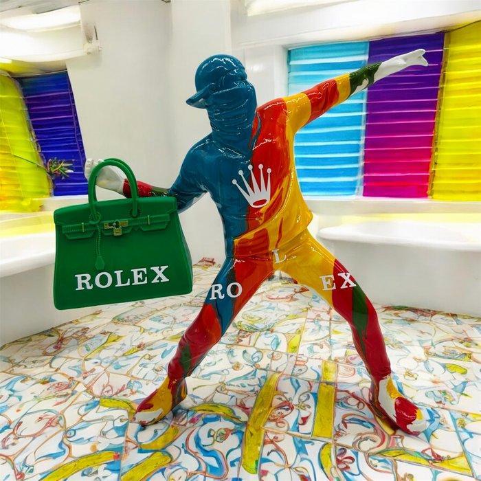 Orima Pop Art - BANKSY Bag Pop Art vs « Rolex », Antiek en Kunst, Kunst | Designobjecten
