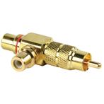 1x Tulp (m) - 2x Tulp (v) audio adapter/splitter -, Nieuw, Ophalen of Verzenden