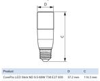 10 stuks Philips LED Buislamp E27 9.5W 950lm 3000K Niet-D..., Ophalen of Verzenden, Nieuw
