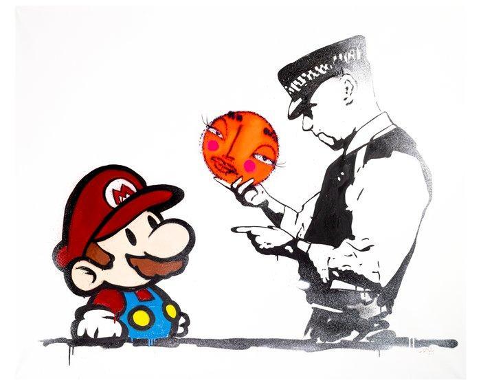 Utopia - Mario and Cop with bubble, Antiek en Kunst, Kunst | Designobjecten
