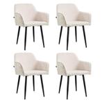 Lina® Tony - Ribstof Eetkamerstoelen - Set van 4 - Beige, Overige kleuren, Stof, Nieuw, Ophalen of Verzenden