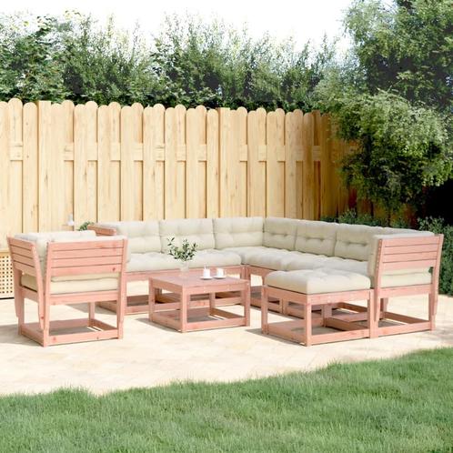 vidaXL 8-delige Loungeset met kussens massief douglashout, Tuin en Terras, Tuinsets en Loungesets, Loungeset, Nieuw, 8 zitplaatsen