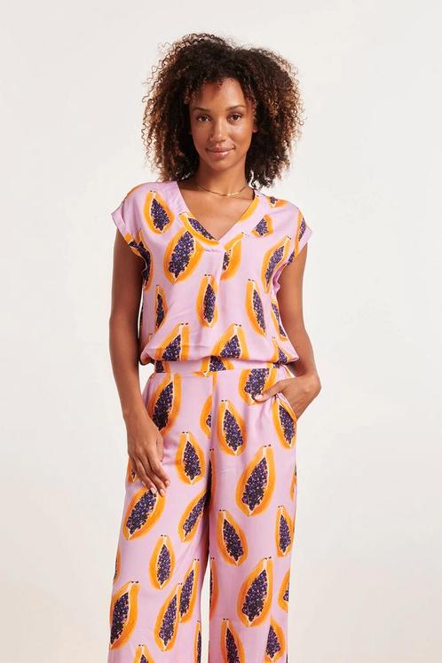 -30% Smashed Lemon  Smashed Lemon 24328 lilae papaya print t, Kleding | Dames, Blouses en Tunieken, Nieuw, Verzenden