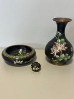 Vaas - Chinese cloisonne - China - Set van cloisonné vazen, Antiek en Kunst