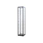 Zwarte vitrinekast 40 x 200 x 40 cm x 8 glasplaten inclusief, Nieuw in verpakking