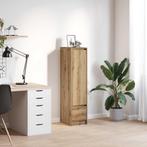 vidaXL Highboard 29,5x34x119,5 cm spaanplaat eikenkleurig, Verzenden, Nieuw, Overige houtsoorten