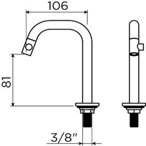 Fonteinset Clou Flush 3 Incl. Toebehoren 9x36 Cm Mat, Doe-het-zelf en Verbouw, Sanitair, Ophalen of Verzenden