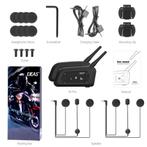 EJEAS V6 PRO 2 stuks Motor headset intercom bluetooth helm, Motoren, Ophalen of Verzenden, Nieuw