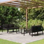 vidaXL 5-delige Loungeset met kussens aluminium, Verzenden, Nieuw, Aluminium, Loungeset