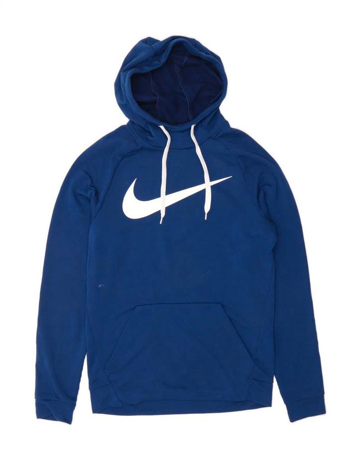 NIKE Mens Dri Fit Graphic Hoodie Jumper Small Blue Polyester, Kleding | Heren, Truien en Vesten, Verzenden