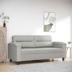 vidaXL Tweezitsbank 140 cm microvezelstof lichtgrijs, Huis en Inrichting, Banken | Bankstellen, Verzenden, 150 tot 200 cm, Stof