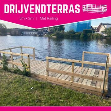 Drijvend Terras | 4x2,4m | Terrasboot | Werkvlot | Steiger beschikbaar voor biedingen