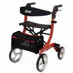 Rollator Nitro Medium Rood (7 kg) | 1.60 - 1.80 mtr | Zachte, Ophalen of Verzenden, Nieuw