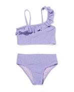 HEMA Kinderbikini seersucker lila, Verzenden, Nieuw