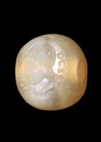 Sasanian Chalcedoon Stempelzegel met mannelijk buste (Zonder
