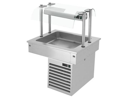 GGM Gastro | Inbouw koelbak 0,8m - +2 tot +8 °C - 2x GN 1/1, Zakelijke goederen, Horeca | Meubilair en Inrichting, Verzenden