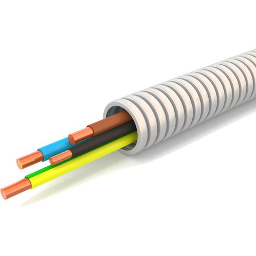 Flexibele Buis met VD Draad - Voorbedrade Flexbuis - 3x2.5mm, Doe-het-zelf en Verbouw, Elektra en Kabels, Nieuw, Ophalen of Verzenden