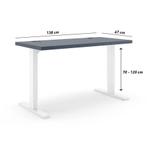 Actiforce Zit-sta bureau 138x67cm - Blauw - Back to school!!, Huis en Inrichting, Ophalen of Verzenden, In hoogte verstelbaar
