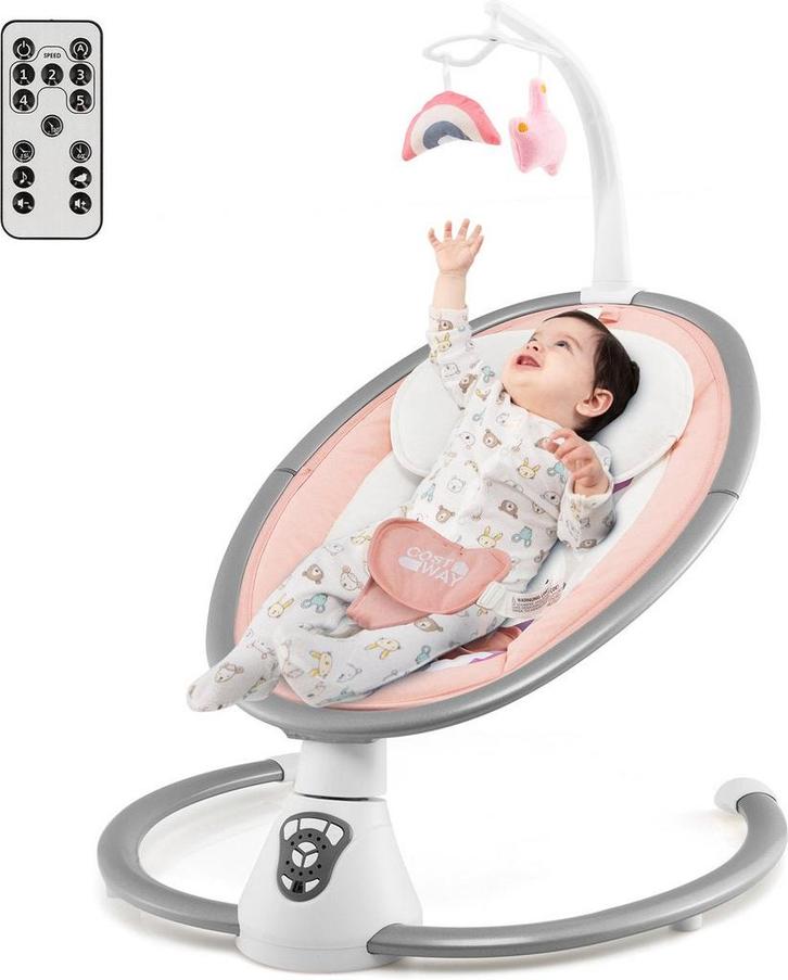 Wipstoel - Babyschommel - Baby Swing -  max 9kg - Roze - COS, Kinderen en Baby's, Wipstoeltjes, Zo goed als nieuw, Verzenden