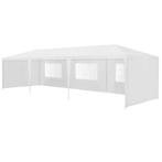 Paviljoen partytent met 8 zijwanden 9x3x2,55 m wit, Verzenden, Nieuw