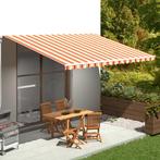vidaXL Vervangingsdoek voor luifel 5x3,5 m geel en oranje, Tuin en Terras, Zonneschermen, Verzenden, Nieuw