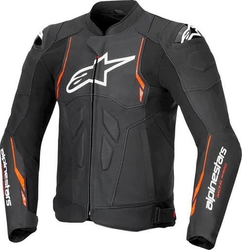 Alpinestars Dusk Airflow zwart Fluo Rood Leren Motorjas, Motoren, Kleding | Motorkleding, Heren, Nieuw met kaartje, Jas | leer