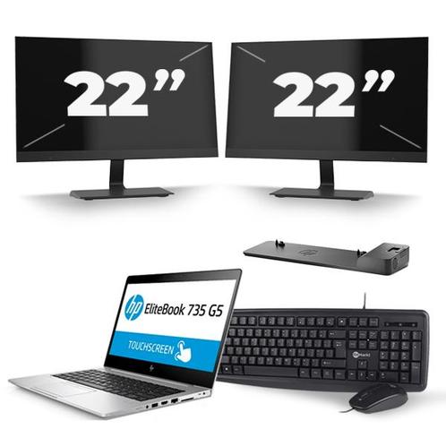 HP EliteBook 735 G5 - AMD Ryzen 5 PRO 2500U - 13 inch - 8GB, Computers en Software, Windows Laptops, Zo goed als nieuw, Verzenden