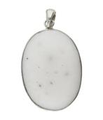 Zilveren Dendriet Opaal roze edelsteen ovaal XL hanger, Sieraden, Tassen en Uiterlijk, Kettinghangers, Verzenden, Nieuw