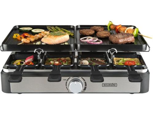 Bourgini Gourmet Raclette Grill Plus - 8 personen -, Huis en Inrichting, Woonaccessoires | Overige, Zo goed als nieuw, Verzenden