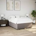 vidaXL Bedframe zonder matras stof taupe 140x200 cm, Verzenden, 140 cm, 200 cm, Stof
