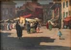 Erma Zago (1880-1942) - Mercato di Verona, Antiek en Kunst, Kunst | Schilderijen | Klassiek