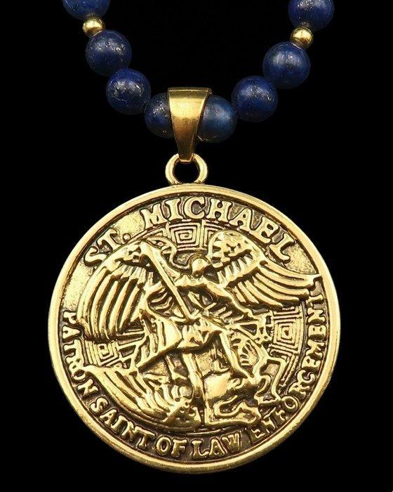 Lapis lazuli - Sint-Michaël Aartsengel - Uitdrijving van, Antiek en Kunst, Antiek | Boeken en Bijbels