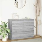 vidaXL Dressoir 100x35x76 cm bewerkt hout grijs sonoma, Huis en Inrichting, Kasten | Dressoirs, Verzenden, Nieuw, Overige houtsoorten