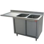 Spoeltafel Met 2 Kuipen  400x500x275 Links Druipvlak Op Kast, Ophalen of Verzenden, Nieuw in verpakking